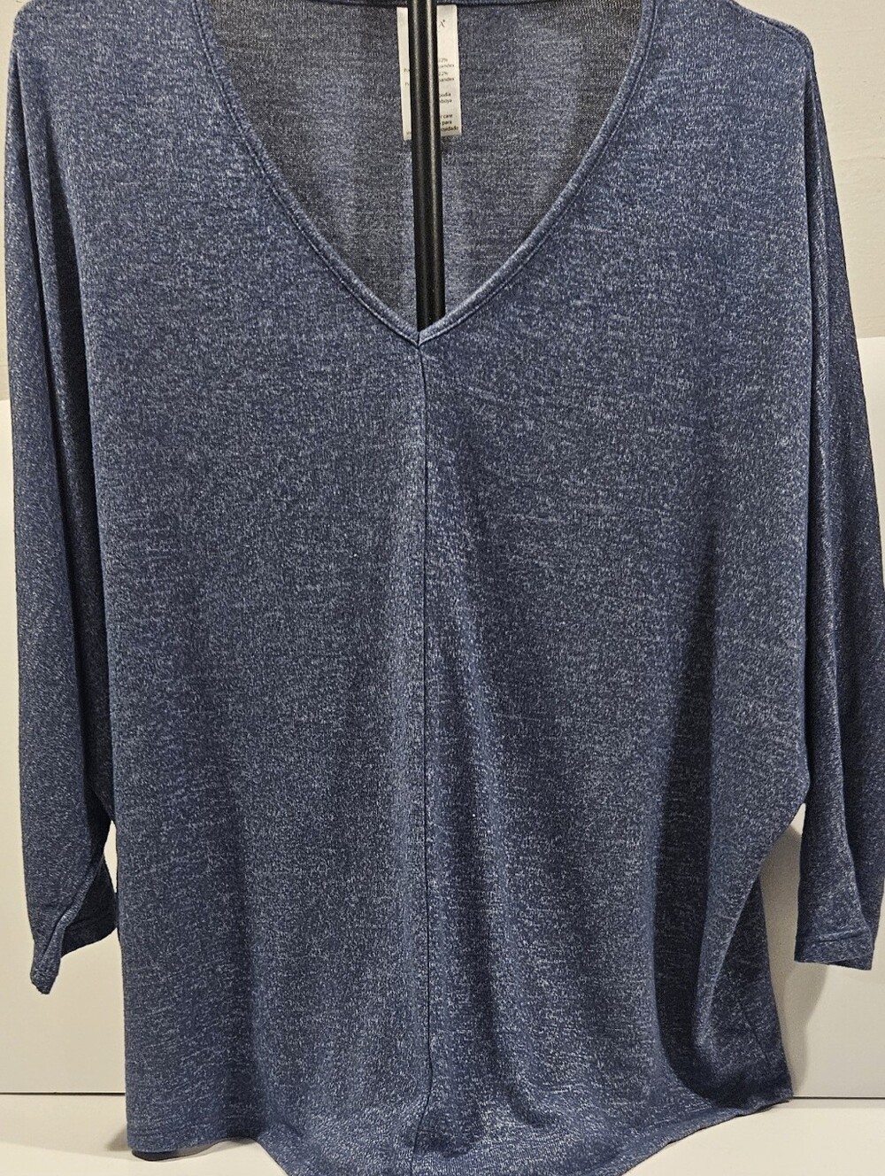 Serra Blue V-Neck Dolman Sleeve Tunic